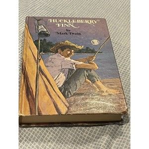 1970 HUCKLEBERRY FINN Hardcover Children's Book by MARK TWAIN Whitman Books